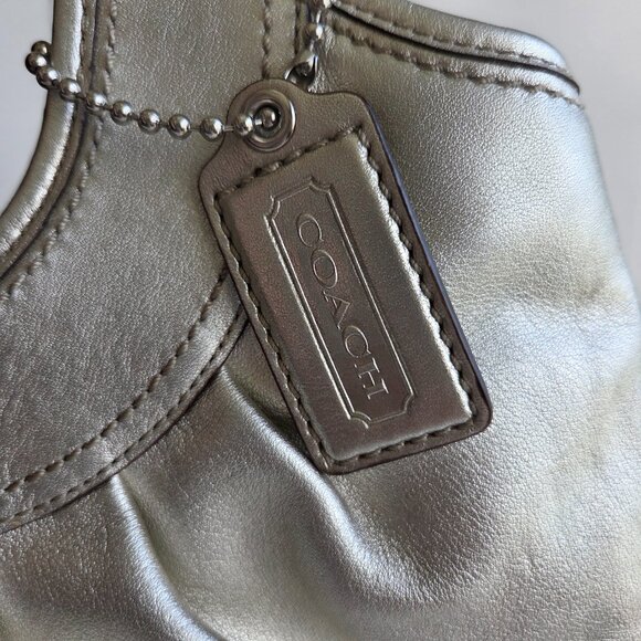 EUC Coach Ergo Metallic Silver Kisslock Bag (#12831) - Picture 9 of 12